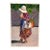 1990s Original Oil Pastel Figurative Painting, Woman in Sun Hat With Southwestern Textiles, Signed (Artists Unknown) For Sale