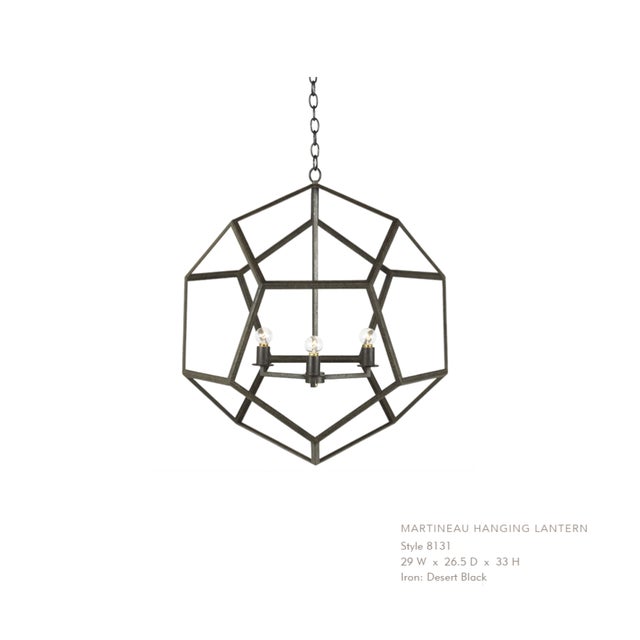 Beautiful authentic Gregorius Pineo Martineau Hanging Lantern, Style No. 8131. A substantial designer statement fixture...