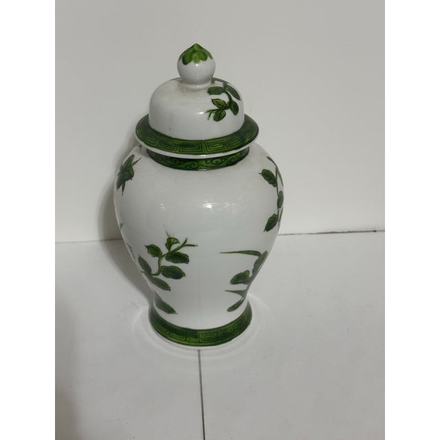 Japanese Mid 20th Century Andrea by Sadek Floral Hand Painted Ginger Jar For Sale - Image 3 of 8