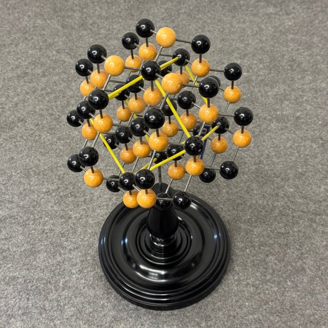 Wood BVintage Black Molecular Model, 1940s For Sale - Image 7 of 8