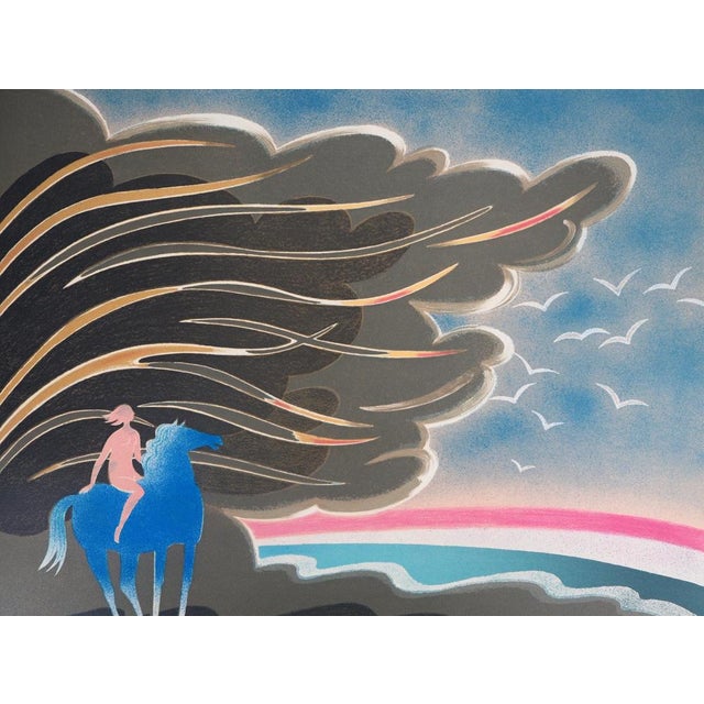 Albert Zavaro (1925-2022) Amazon Original color lithograph Signed in pencil Edition of 180 (the number shown is an...