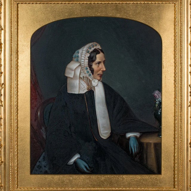 1910's Antique English School Portrait For Sale - Image 4 of 9