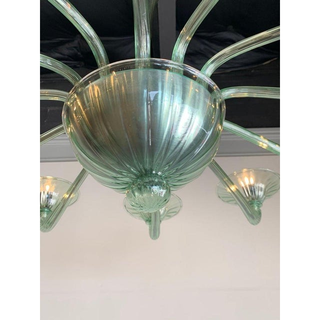 Modern Custom Made Murano Glass Chandelier With 12-Light For Sale - Image 4 of 7