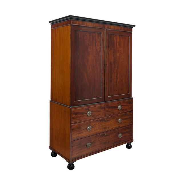 Antique double corps buffet from England 19th century. This piece is made of solid wood construction, primarily mahogany....