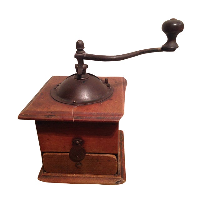 Antique Wooden Coffee Grinder Chairish