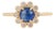 Victorian-Inspired 1.22Ct Blue Sapphire & Diamond Floral Ring in 14k Gold Size 4 For Sale