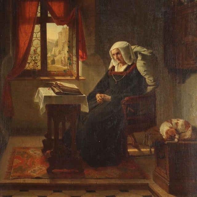 Augusto Friedrich Siegert, Figurative Scene, Oil on Canvas, Framed For Sale - Image 3 of 14