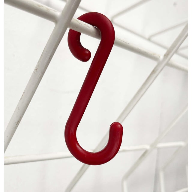Mid-Century Modern German Minimalist White String Coat Rack, 1960s For Sale - Image 13 of 18