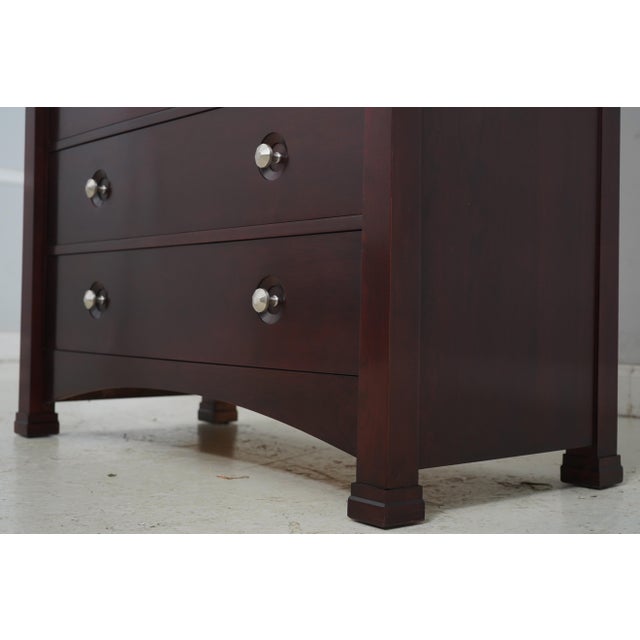 Wood Stickley Modern Arts & Crafts Cherry High Chest For Sale - Image 7 of 13