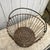 Vintage Rustic Metal Wire Egg Basket With Perforated Bottom For Sale - Image 10 of 10