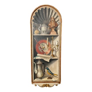 Italian MCM Wall Plaque in the Manner of Fornasetti by Palladio For Sale