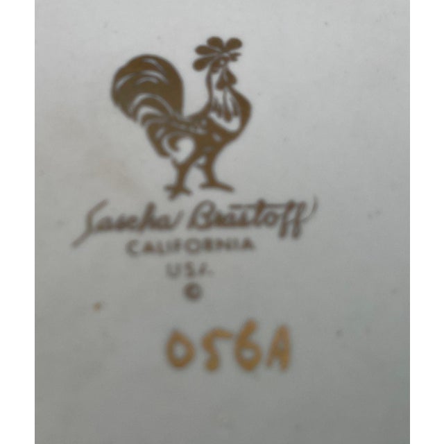 White Mid Century Handmade Ceramic Round Ashtray Signed by Sascha Brastoff For Sale - Image 8 of 9