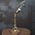Empire French Brass Desk Lamp with Brass Nickel Plated Shell Shade For Sale - Image 9 of 12