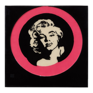 Signed Mauro Oliveira Marilyn Monroe Resin Pop Art Glitter Portrait Panel