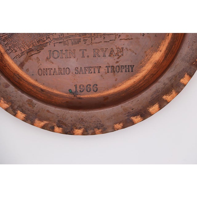 1960s Madsen Red Lake Gold Mines LTD Winner Ontario Safety Trophy 1966 Copper Plate For Sale - Image 5 of 12