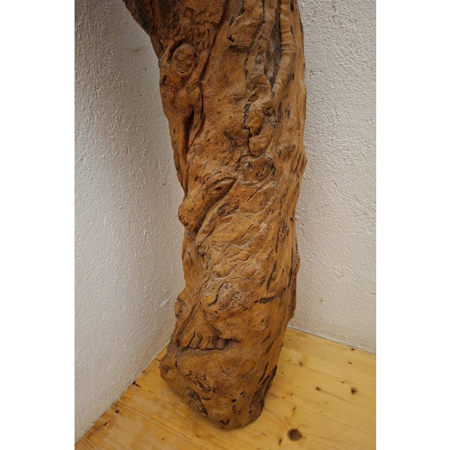 Modern Female Sculpture Carved from a Tree Stump, 20th Century, 1960s, Wood For Sale - Image 3 of 7