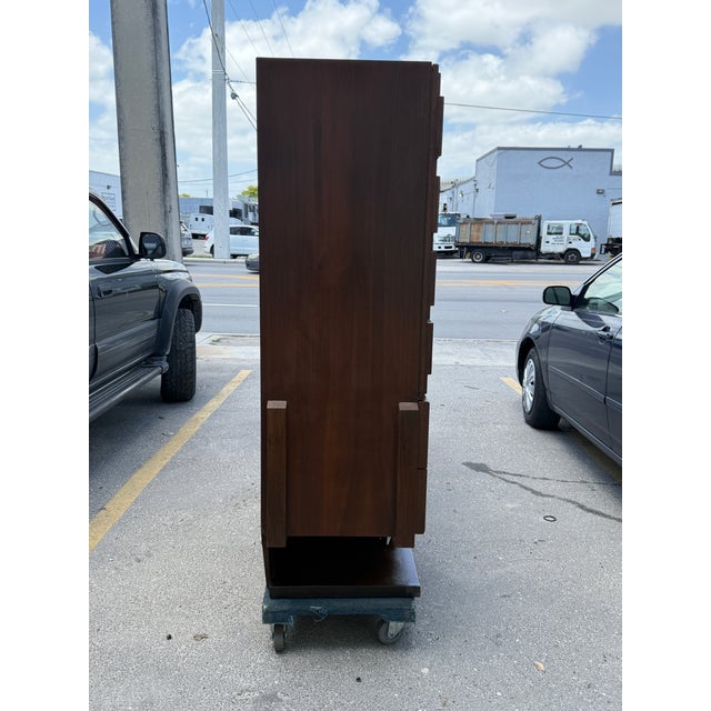 1970s Mid Century Modern Canadian Architectural Bachelor Chest Manner of Paul Evans For Sale - Image 15 of 15