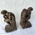A striking pair of vintage brass bookends inspired by Auguste Rodin’s iconic The Thinker, featuring sculptural nude...