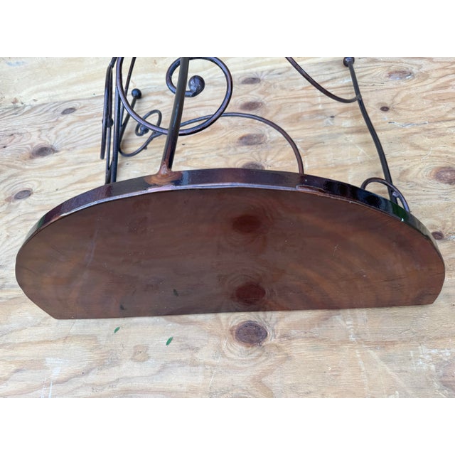 Unusual Post Modern Copper Colored Steel Art Sculpture Console Foyer Hall Demilune Table For Sale - Image 10 of 11