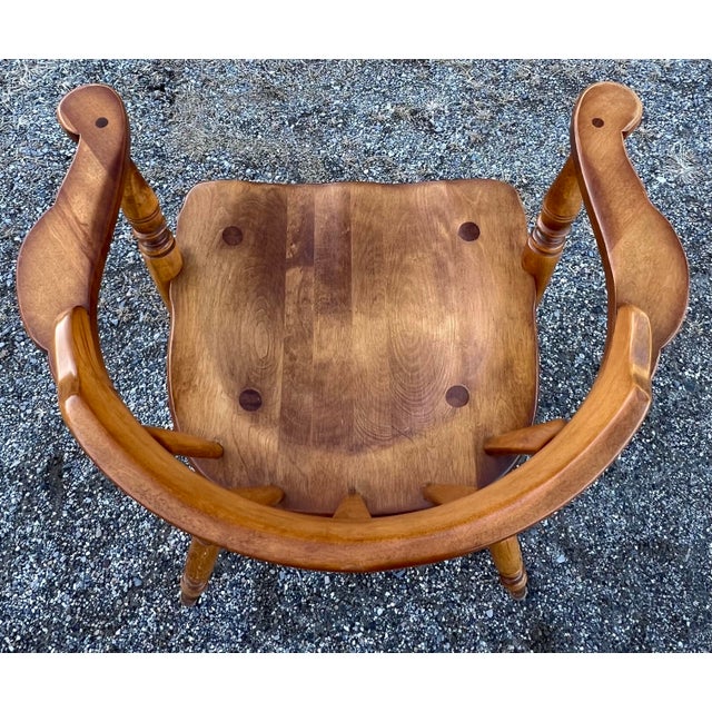 Brown J B Van Sciver Arrowback Windsor Captains Chairs - Set of 6 For Sale - Image 8 of 12