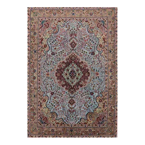1980s Old Persian Tabriz Masterpiece Area Rug 4’7″ X 6’9″