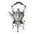 Antique Edwardian Roberts & Belk Silver Kettle on Stand & Burner For Sale