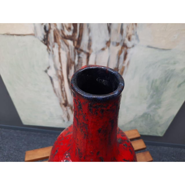 Ceramic Large Fat-Lava Ceramic Floor Vase by Gräflich Ortenburg, Germany, 1960s For Sale - Image 7 of 10