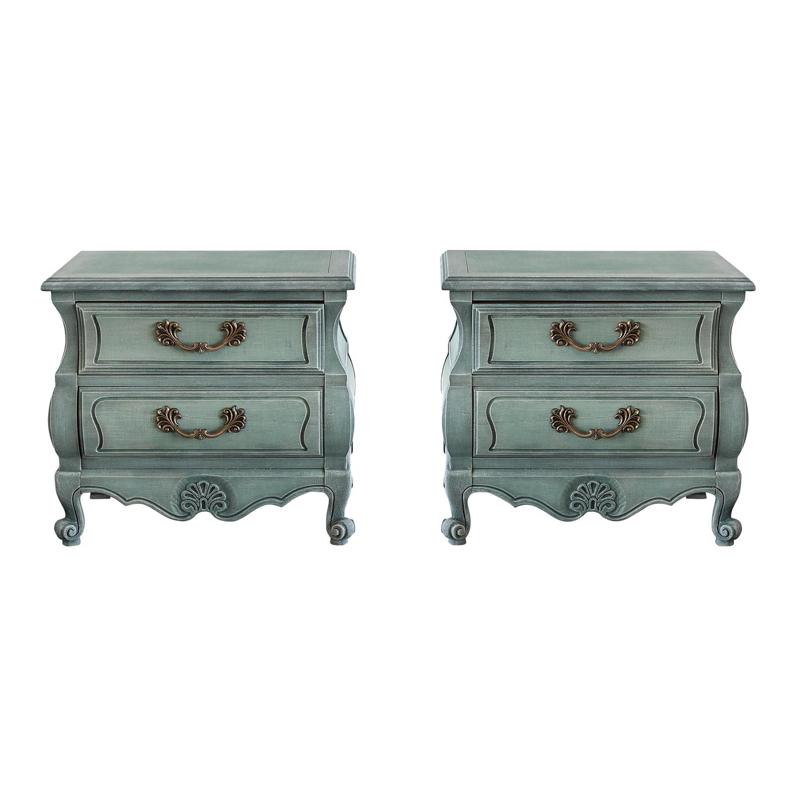 1970s Vintage Pair of Bombay Style Nightstands, a Pair Chairish