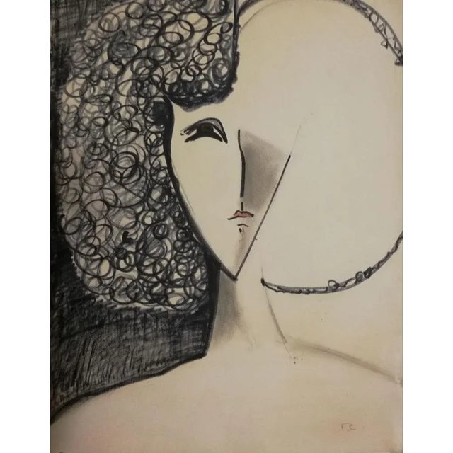 Woman is an original artwork realized by François Chapuis in the first years of the 1970s. Colored pastels on paper....