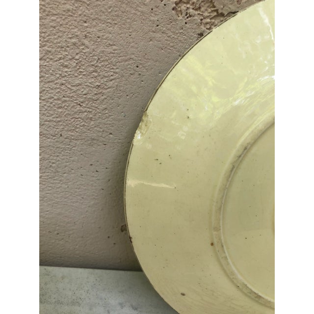 C.1890 Majolica Paradise Bird and Flowers Salins For Sale - Image 4 of 6