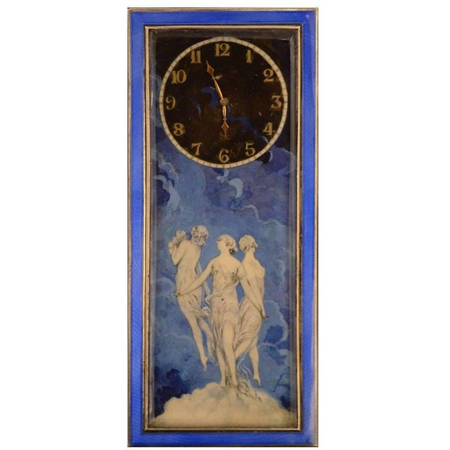 20th Century Silver Clock, Art Nouveau For Sale - Image 5 of 5