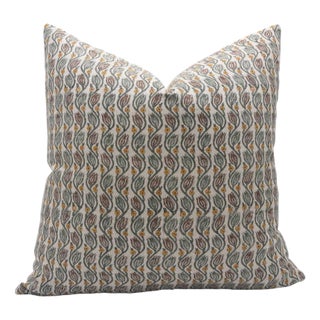 Fabdivine Artisan Block Print Throw Pillow Cover 14x36 Inch Thick Linen-Kersangri For Sale