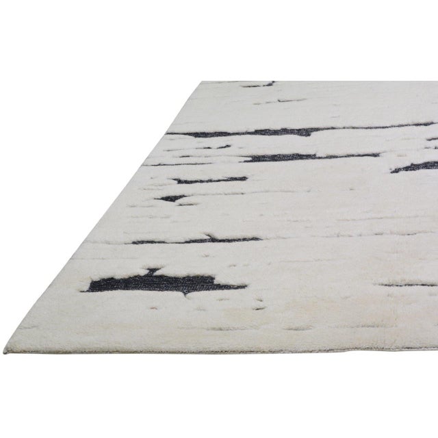 Moroccan Moroccan Hand Knotted Wool Rug, 9'x12' For Sale - Image 3 of 6