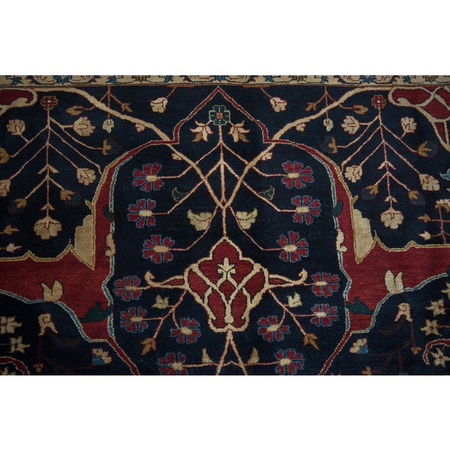 1980s Vintage Indian Bijar Design Wool Carpet For Sale - Image 9 of 11
