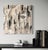 Original abstract painting by J. Kent Martin in soft beige, gray, and black tones with a weathered, atmospheric surface....