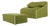 Set of Green Plumy Lounge Chair and Ottoman attributed to Annie Hiéronimus for Cinna, 1980s For Sale
