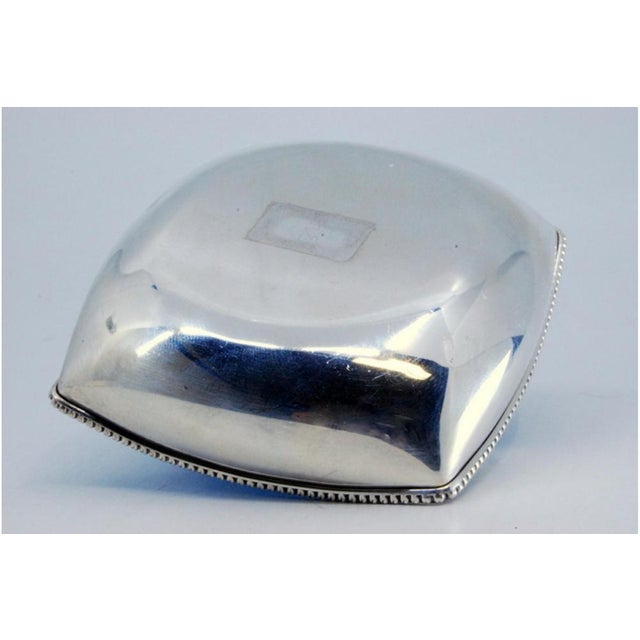 Square Silver Washbasin with Pearl Edge Frieze For Sale - Image 6 of 8