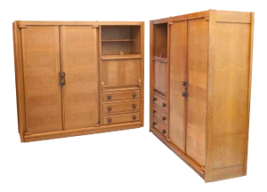 Cabinets by Guillerme Et Chambron, 1950s, Set of 2