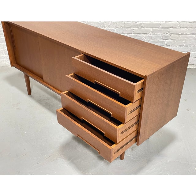 Mid Century Modern Styled Handmade Teak Credenza | Danish Media Stand Sideboard For Sale - Image 11 of 12