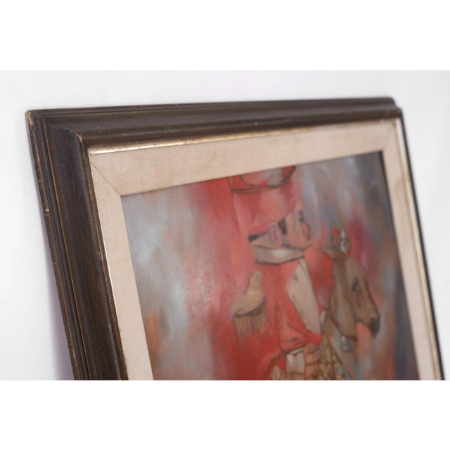 1960s Mid Century General on Horse Caricature Painting For Sale - Image 9 of 12