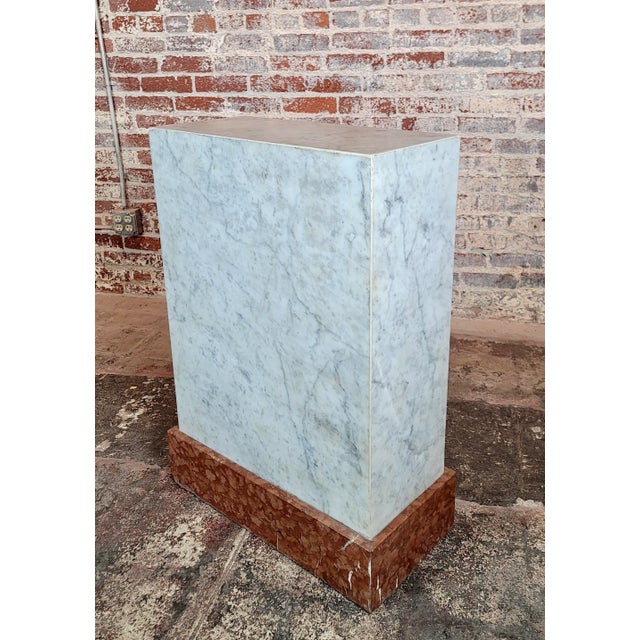 Italian 19th Century Rectangular Marble Pedestal - Italian C.1880s For Sale - Image 3 of 7