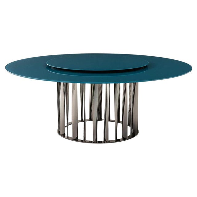 Black Bobol Center Table in Aluminum and Glass by Rodolfo Dordoni For Sale - Image 8 of 8