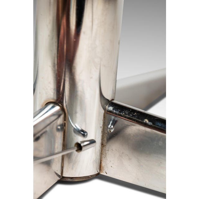 Mid-Century Modern High-Stance Office Chair in Chrome and Vinyl After Charles Pollock, Usa, C. 1960's For Sale - Image 11 of 18