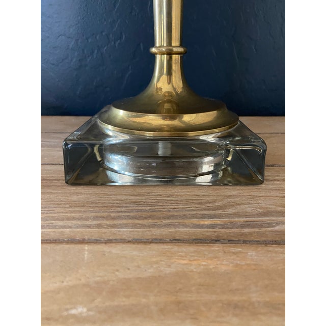 1970s Pair of Mid-Century Modern Italian Brass Buffet Lamps For Sale In Phoenix - Image 6 of 8