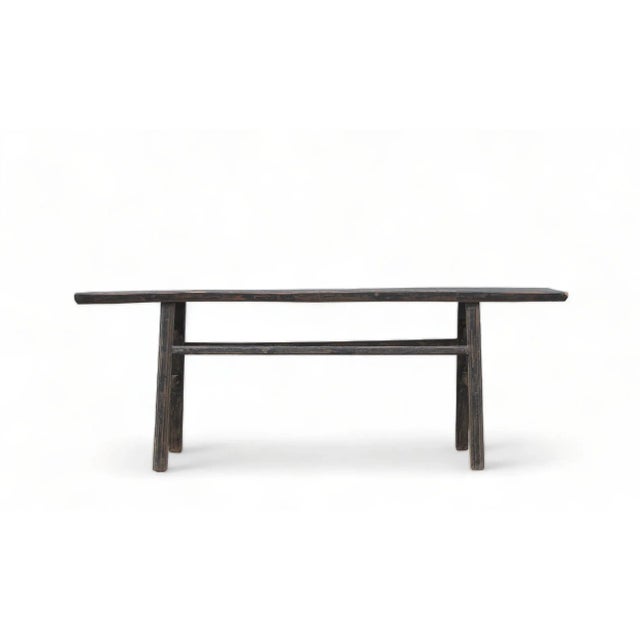 This 89 inch long farmhouse table retrieved from a remote village in Shaanxi Province composes a rustic elegance...