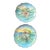 Mid 20th Century Limoges Handpainted and Signed Game Fish Porcelain Plates Set of 2 For Sale