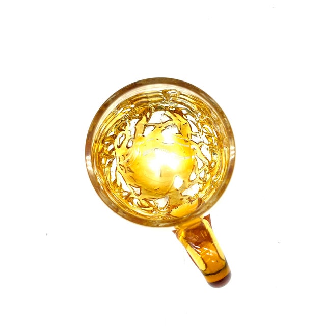 Vintage Mouth-Blown Amber Glass Beer Mug, Scandinavia, 1960s For Sale - Image 6 of 13