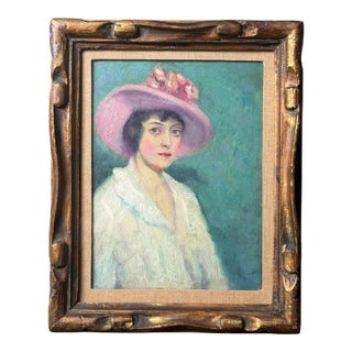 Antique Original Miniature Oil on Copper Portrait | Michel Jacobs, Washington d.c. c.1910 For Sale