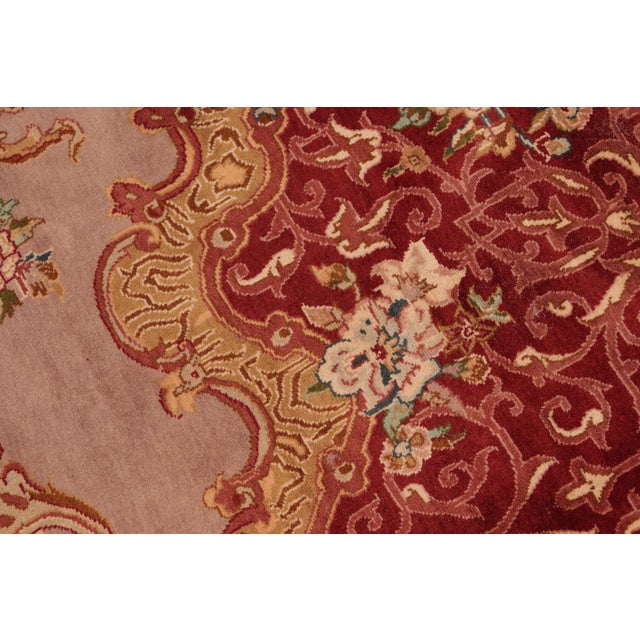 Tradititonal Medallion 1990's Pak-Persian Red/Brown Wool Rug - 6'0'' X 9'2'' For Sale In New York - Image 6 of 9