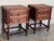 About the Item A French chestnut two-drawer commode from the late-19th century with ribbon-carved moldings and carved...